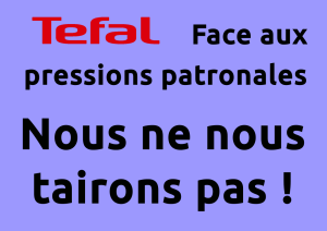 autocollant Face aux pressions patronales